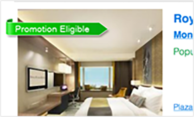Pilih hotel apapunyang berpita hijau